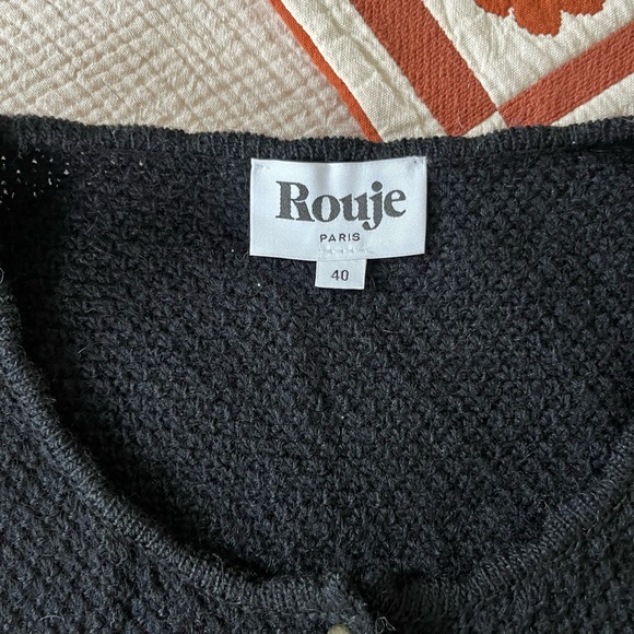 Rouje Black and Cream Heart Sweater - Picture 4 of 5